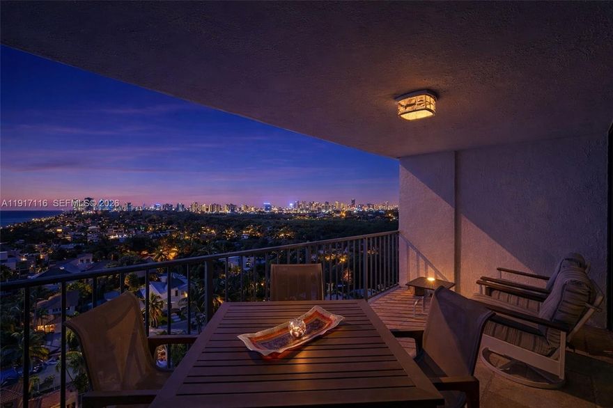 Bright and airy condo with gorgeous views of the Ocean, Coastline, Intracoastal and Skyline. Two bedroom, two bath, open floor plan. Large private balcony. Impact windows and doors. Semi-private elevator. Garage parking spot, plenty of guest parking and two EV charging stations.  Beautiful oceanfront clubhouse, heated pool, hot tub, gym and grill area. Cable, internet, storage and 24/7 security. Monthly maintenance paid quarterly at $5,280. Great amenities and location.