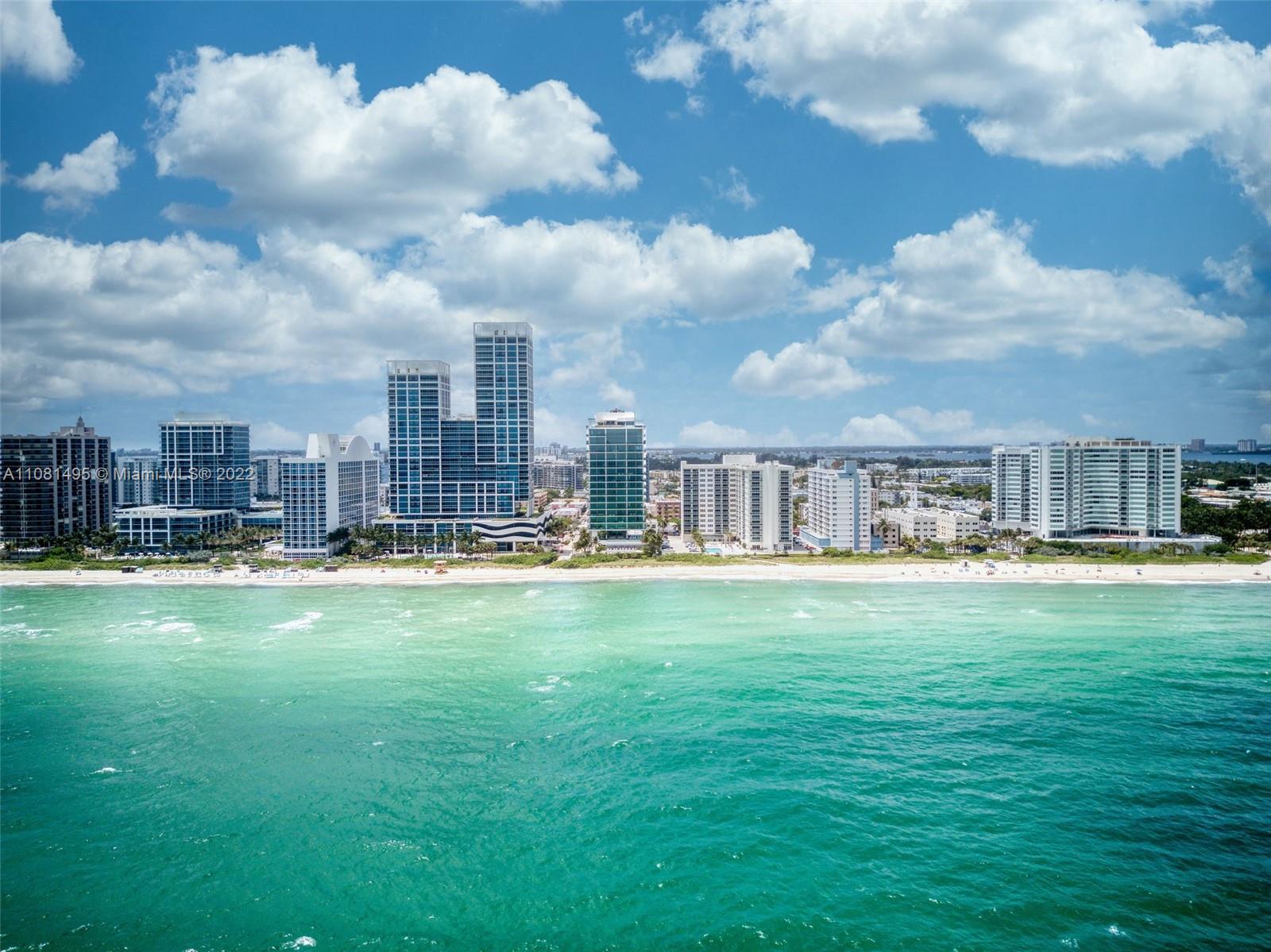 L'Atelier in Miami Beach condo exclusively designed by Holly Hunt is an all-glass oceanfront tower located on 69th Street and Collins Avenue. This South-facing, half-floor flow-through residence is 1 of only 23 total residences & offers direct ocean views with 2300 SF interior, 1171SF of an expansive terrace, private elevator, 10' ceilings. L'Atelier offers 24 hr valet, pool & beach attendant, oceanfront infinity-edge swimming pool, poolside cabanas, bar & BBQ area, hammock garden, spa facility with sauna & hammam, & double height state-of-the-art gym.