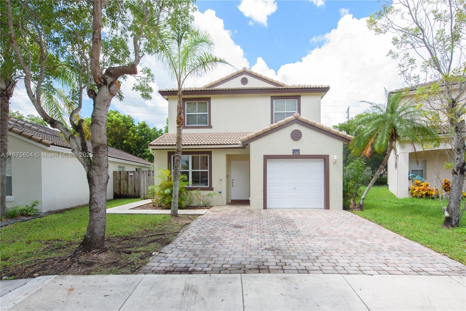 Welcome to Shores at Keys Gate! This beautiful 3 bed, 2.5 bath two-story home offers tile floors, crown molding, and natural light throughout. The kitchen boasts granite counters, SS appliances (new fridge 2023, stove/DW/microwave 2025), pantry, and eat-in bar. Spacious living, dining, and family rooms + guest half bath. Upstairs: a large master suite with walk-in closet, crown molding, and private bath. Two additional bedrooms with laminate floors, fans, and closets. A/C 2018. Hurricane shutters. Enjoy the backyard oasis with mango, banana, lime & apple trees, 2 gated entries, and a retractable awning. 1-car garage w/auto door + washer/dryer (2025). PROOF OF FUNDS AND/OR PRE-APPROVAL LETTER REQUIRED PRIOR TO SCHEDULING A SHOWING OF THE PROPERTY!