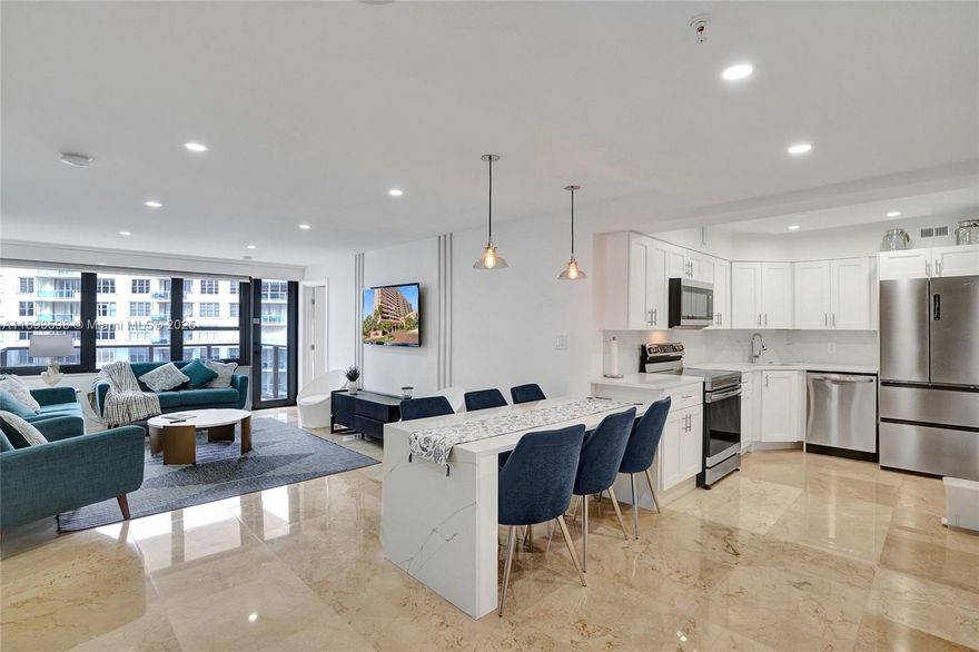 Discover the perfect blend of style, comfort, and short term rentals potential in this FULLY RENOVATED The Alexander residence. This 2 bedroom and 2 bathrooms unit boasts a modern kitchen, totally updated bathrooms, elegant NEW lighting  throughout, a stunning brand-new sidebar and brand-new appliances, and  furniture. A truly turnkey gem! The iconic beachfront building has been completely refreshed and allows short-term rentals, making it ideal for both personal use and rental income.  Don’t miss the opportunity to own a move-in ready unit on the beach!