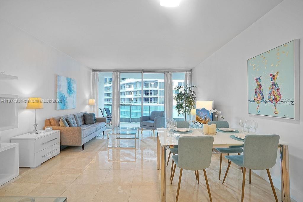 Beautiful and fully furnished large one-bedroom unit at Jade Brickell with a large balcony. Substantially all furniture is recently purchased from designer Modani. Full home and kitchen appliances, such as built-in Miele coffee machine and wine fridge, cooking tools and utensils, luxury bedding set, two TVs, etc. Jade is a luxury residential building located in the heart of the Brickell financial district of Miami. Amazing amenities, with waterfront Infinity pool, steam room, gym, spa, sauna, business room, and a party room in the Penthouse.. accompanied by beautiful landscaping. The owner will use the parking space, the tenant will need to register for FREE valet parking.