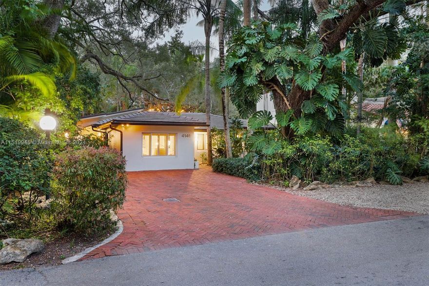 Welcome to the South Coconut Grove oasis, a stunning one-story residence that will satisfy all your needs. Step inside and be captivated by the sleek, new kitchen boasting ample quartz countertops and a cooking gas kitchen perfect for family gatherings and entertaining guests. The open layout effortlessly flows, allowing you to enjoy the breathtaking views of the lush backyard and heated swimming pool. Prepare to be amazed by the exquisite light oak wide wooden plank flooring and the high-impact glass windows and doors that adorn every corner of this home.   Indulge in the ultimate retreat in the master suite, complete with a spa-like master bathroom.  Nestled on a quaint, quiet street that is not a thru street. Walk ok bike to all of the urban core of the Grove and Gables!