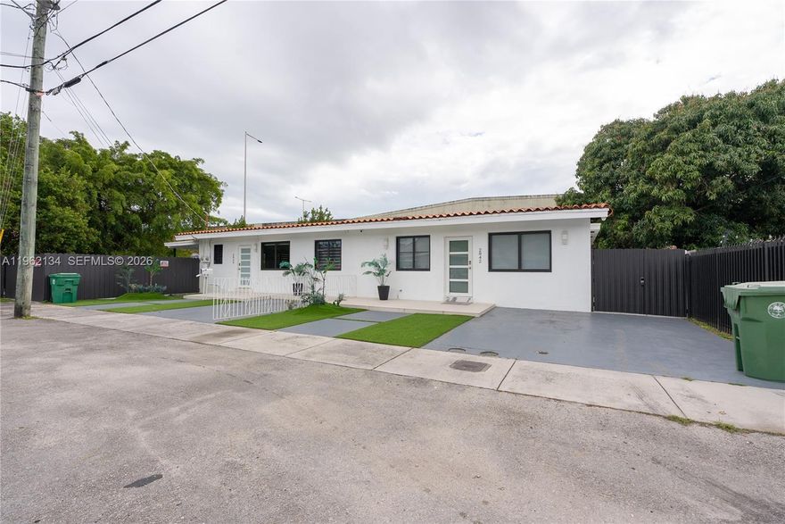 Fully remodeled duplex located in Miami, FL, offering strong rental income potential. This property features two separate units: a 2-bedroom, 1-bath unit and a 3-bedroom, 2-bath unit, both in excellent condition.
Each unit includes its own washer and dryer, private terrace area, and ample parking directly in front of the unit  a highly desirable feature for tenants.
Ideal for investors seeking immediate cash flow in a high-demand rental market. Excellent layout, updated interiors, and low-maintenance condition make this a smart addition to any portfolio.
Conveniently located just minutes from Downtown Miami, Wynwood, Miami Design District, and Little Havana.
This central location provides easy access to major highways, shopping, dining, entertainment, and Miami’s most vibrant areas of interest.