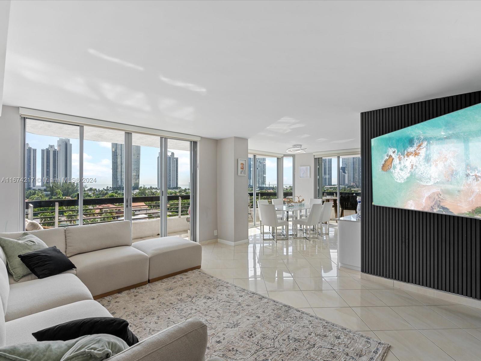 Immerse yourself in stunning Intracoastal and ocean views from every room of this bright and expansive 2-bedroom, 2-bath 1,353 Living SqFt residence. The open-concept kitchen, upgraded with modern finishes, is perfect for entertaining while soaking in the stunning water views. Enjoy ample closet space throughout, with the primary bedroom offering a generous layout and a beautifully renovated bathroom featuring an oversized shower. The second bedroom is equally spacious and bright. Located in a full-service waterfront building, indulge in top-tier amenities: tennis, pickleball, and basketball courts, a pool, hot tub, spa therapy, a newly remodeled gym, a marina, on-site restaurant, beauty salon, mini-market, 24-hour security, valet, and concierge. This is luxury living redefined.