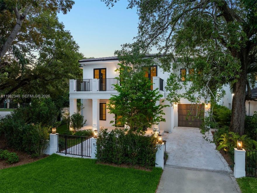 This exceptional new-construction residence, offering 5 BR/5.5 BA, is perfectly situated in the highly coveted Southwest Coconut Grove, just minutes from Miami’s top schools and only steps from the charming Merrie Christmas Park. Designed to deliver a superior living experience, it harmoniously blends the natural beauty of the Grove’s lush, mature foliage with the precision and essence of European craftsmanship—expertise the developer refined over years building luxury properties in Germany. From the moment you enter, the home showcases a curated selection of refined materials & elevated finishes. Features include marble slabs in baths, sculpted quartzite island, custom carpentry, Scandinavian wood floors on 2nd level, Lutron Radio RA3, Sonance invisible speakers throughout, among others.