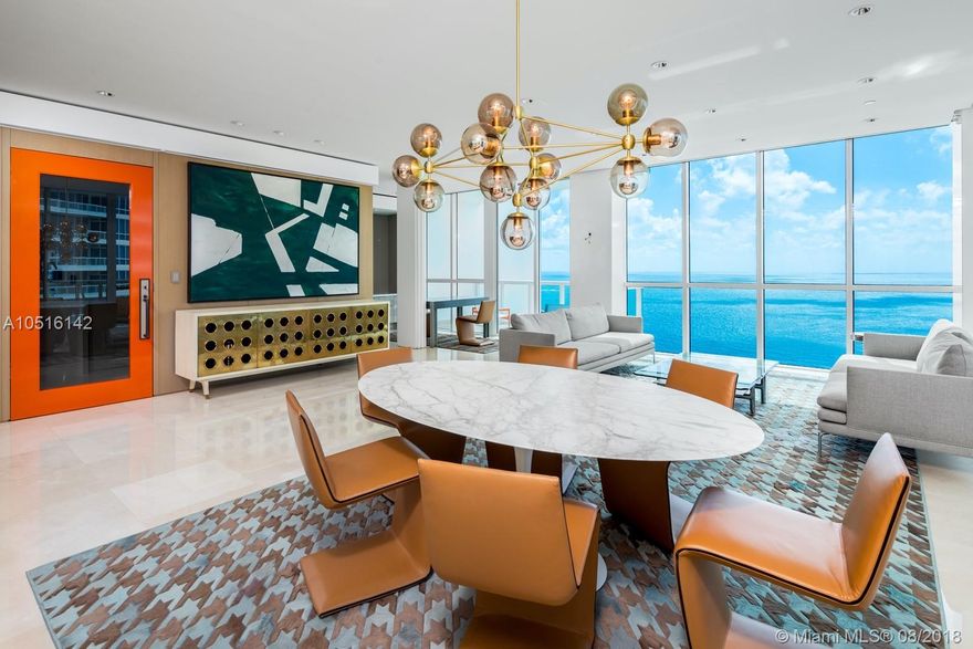 Fully renovated, ultra sophisticated corner unit with unobstructed ocean views. Grand floor to ceiling windows, natural lighting, and luxurious balconies to entertain. This unit has marble flooring, a massive chef’s kitchen with impeccable finishes, and a smart house electronic system. Five star amenities, including restaurant, pool and beach service. 24/7 security, concierge services, and valet parking.