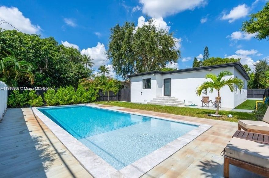 UNAPPROVED SHORT SALE opportunity in sought-after El Portal! Nestled between Miami Shores and Miami, this fully renovated 5-bed, 3.5-bath home offers 2,465 SF of open-concept living space. Features include brand-new plumbing, electrical, HVAC, kitchen, bathrooms, appliances, impact windows/doors, and modern landscaping. The spacious primary suite includes a walk-in closet, and the large front and back yards provide plenty of outdoor space. Enjoy sunny days by the sparkling pool on this 6,750 SF lot, located on a quiet, tree-lined residential street. All work permitted and fully approved—move-in ready! Please do not disturb tenants.