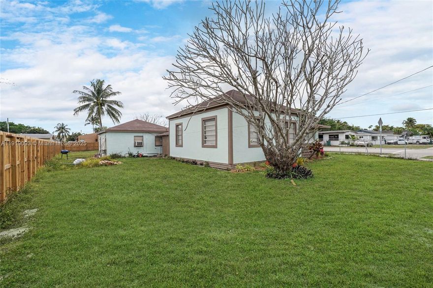 Beautifully maintained 2/1 single-family home on a spacious corner lot in Florida City, featuring a detached 1/1 in-laws quarters—perfect for guests, extended family, or potential rental income. The main home offers abundant natural light, a practical and comfortable layout, and an expansive yard ideal for outdoor living, additional parking, or future customization. No HOA. Centrally located near US-1 and the Turnpike for easy commuting. A strong option for both homeowners and investors seeking a solid and versatile property