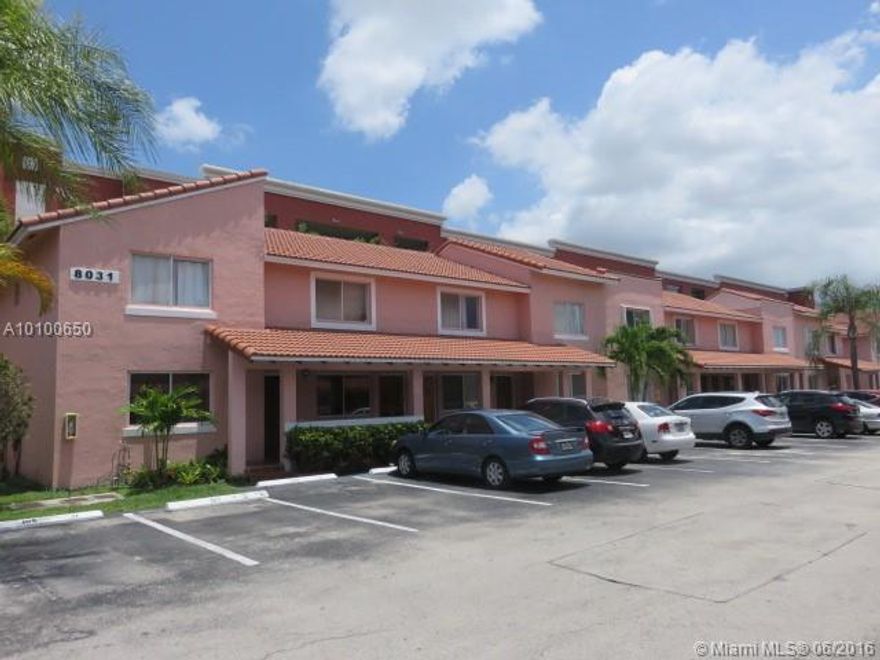 CITY OF DORAL! Beautiful 1st floor unit, features a spacious living-dining, updated kitchen with granite countertop, 2 bedrooms, 2 baths, utility room and patio. Centrally located near schools, parks, shopping, houses of worship and major highways. All properties sold "AS IS" without any guarantee or warranty by seller. Much more! Won't last!