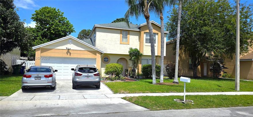 Seller Motivated 3/2 and half home in River Run Community. Spacious living and Dinning area. Space for 4 parking  and 2 car garage space. Quiet Neighborhood located in the heart of Miramar. Close to City Park and conveniently located near schools, Shopping Center. This is an As Is purchase with Seller credit for buyer closing cost. Very low HOA fees. The house will need little TLC or Updates. Seller willing to listing to reasonable offers but no low ball. Home qualify for Zero money down purchase for qualify buyers. Roof was replaced 2022 and the AC is only 5 years old. Fruits trees in the back yard.