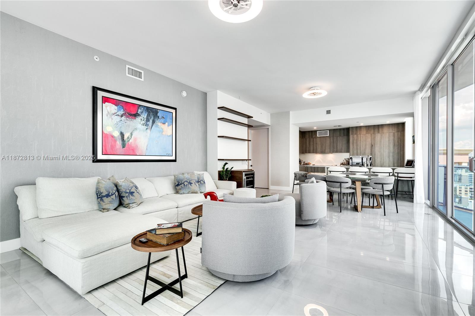 Luxury 2-bed/2 and half bath furnished unit with ocean and city views. The unit has 1,675 square feet (largest
floor plan for a 2/2.5 unit) with state-of-the-art designer finishes, custom closets, exquisite upgrades by local
modern designer, ceiling fans, private foyer and elevator. Exclusive boutique building with spectacular amenities
such as gym, pool, sauna, pet friendly building, and children's playroom. *Living room sofa will be replaced.
Excellent location, walking distance to the beach, with beach access via the DoubleTree by Hilton hotel. Excellent restaurants in the area