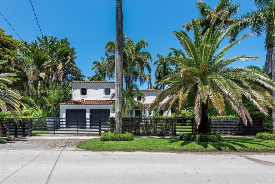 Contemporary luxury home on Miami Beach’s most exclusive address, North Bay Road! This fully remodeled 4-bedroom 4-bath home exudes elegance and sophistication, and features open floor plan with expansive living areas, high-end finishes, beautiful wood floors, and Smart control system. The large gourmet kitchen is equipped with top appliances, cooking island, and breakfast bar. Upstairs you will find an immense master suite with a luxurious bath and walk-in closet, 2 bedrooms, and a guestroom with private staircase. Soak up the sun on the lushly manicured backyard equipped with pool and lounge areas. Close to La Gorce Country Club, quick drive to the beaches, South Beach, Design District. Also for rent, furnished $33,500/Mo.