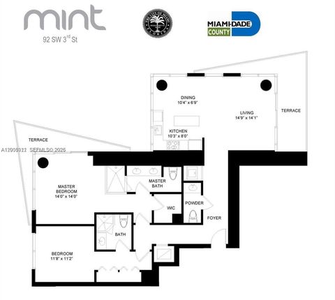 Tiny photo for 92 SW 3rd St #2510, Miami, FL 33130 (MLS # A12008911)