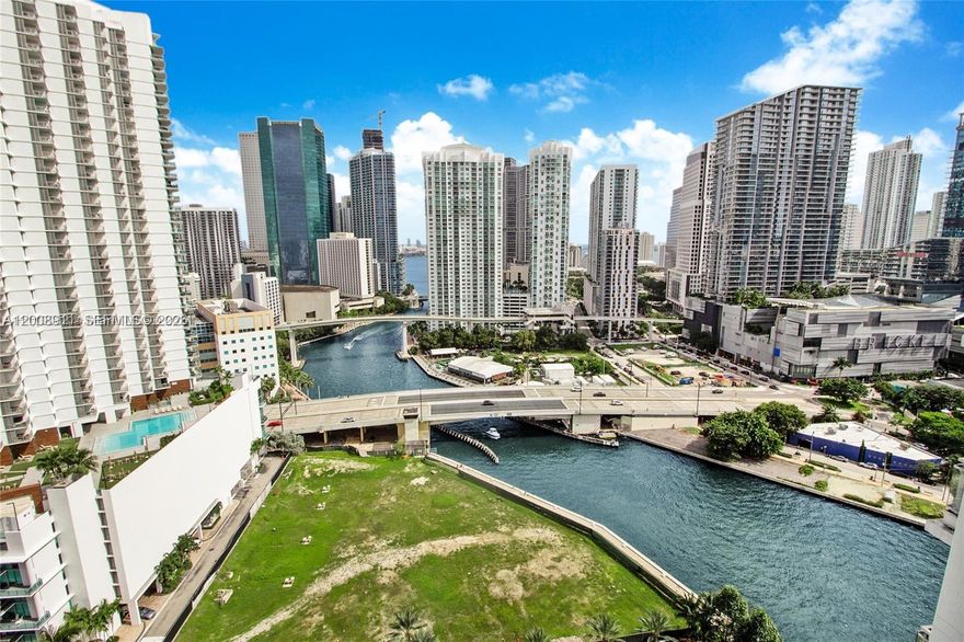 Beautiful corner unit at Mint Riverfront, a luxury condo, with almost 1,400 SqFt w/ 2 beds & 2.5 baths, white crystal title flooring throughout the unit and two large balconies at 25th floor, 180 Degree open views of Brickell Skyline, Miami River , Downtown & also west for the Sunset! 
European kitchen with top-of-the-line stainless steel appliances, built-in closets, washer and dryer. Building offers resort-style amenities including a lap pool, jacuzzi, spa, sauna, state-of-the-art fitness center, billiards room, and kid's playroom.
Mint is located near Brickell city center and the main restaurants and shops in the area. Call agent for showing (24h notice)