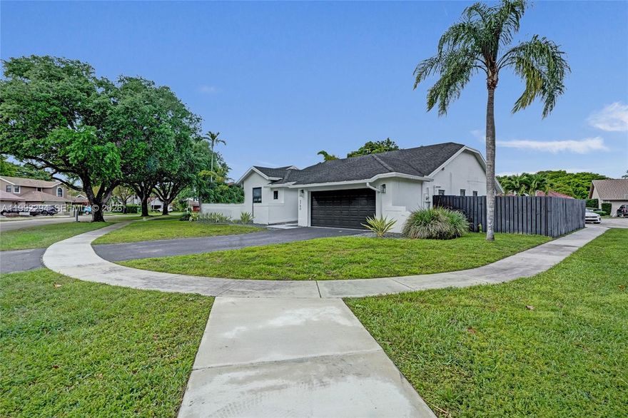 STUNNING 4-BEDROOM, 3-BATHROOM SINGLE-FAMILY HOME IN THE HEART OF COOPER CITY! EXTRA OFFICE SPACE BUILT INTO THE GARAGE. PERFECT TURNKEY HOME FOR INVESTORS OR IDEAL FOR FIRST-TIME HOMEBUYERS! HOME FEATURES: NEWER ROOF, IMPACT WINDOWS AND DOORS, 5-YEAR-OLD A/C UNIT, BEAUTIFULLY UPDATED BATHROOMS, AND A CUSTOM KITCHEN WITH HIGH-END EUROPEAN CABINETRY, QUARTZ COUNTERTOPS, AND NEWER STAINLESS-STEEL APPLIANCES. ADDITIONAL FEATURES INCLUDE A NEWER TANKLESS WATER HEATER, SPACIOUS LAUNDRY ROOM WITH NEWER WASHER AND DRYER, GARAGE STORAGE SPACE, SCREENED-IN PATIO AREA, BEAUTIFUL LARGE POOL, AND SPACIOUS FRONT AND BACK YARDS. NO HOA. GREAT LOCATION CLOSE TO PARKS, SCHOOLS, SHOPPING, AND RESTAURANTS. DON’T MISS THE OPPORTUNITY TO MAKE THIS HOME YOUR OWN. PLAYGROUND CONVEYS. ** PROPERTY IS WITHIN WALKING DISTANCE OF DAVID POSNACK JCC **