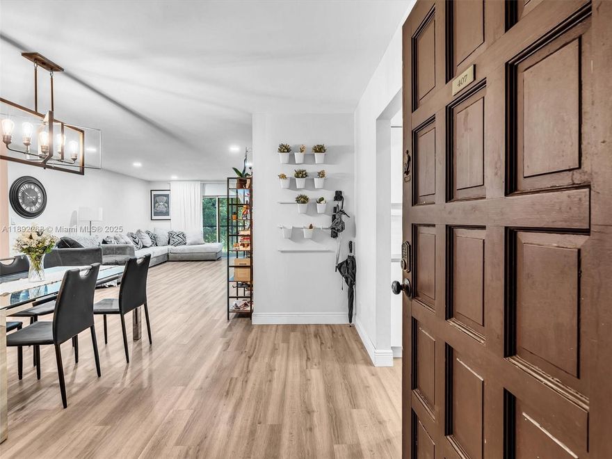 Experience modern comfort style in this beautifully renovated 3BR/2BA condo in The Falls of Inverrary! Offering 1,361 sq. ft. of spacious living, this move-in-ready home features a sleek kitchen with stainless steel appliances, a farmhouse sink, and elegant finishes. Enjoy vinyl floors, all-new LED lighting with dimmers, and a 2024 A/C for year-round comfort.The open layout flows to a private screened balcony, perfect for relaxing or entertaining. Bathrooms are updated, & the unit’s location near the main building adds convenience.Laundry is next door, and elevators make access easy.  Gated community with serene grounds, close to shopping, dining, and major highways. Association requires 675+ credit score, $45K+ income, & 10% down.One of the most stylish, move-in-ready units in the area!