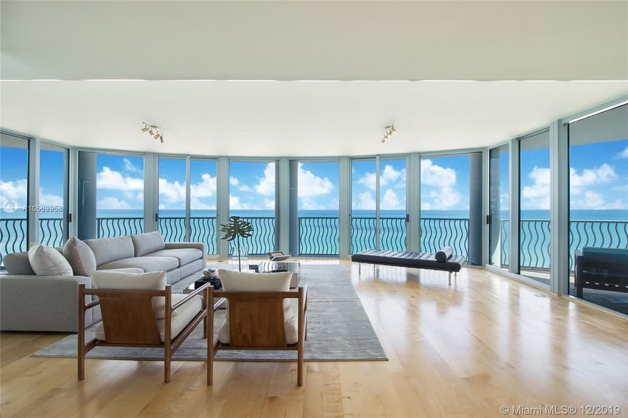 Breathtaking direct ocean views from this very large Upper Penthouse located in the premier line of the elegant beachfront 1500 Ocean Drive Condominium, designed by renowned architect Michael Graves. The unit comprises the two ocean-facing East Upper Penthouse lines joined together. This 4,630 SqFt unit features 4 bedrooms, 6 bathrooms, and a media room that can be converted to a fifth bedroom. All rooms open onto balconies. Wood floors throughout. Three parking spaces. Full service building with generous amenities in the heart of South Beach.