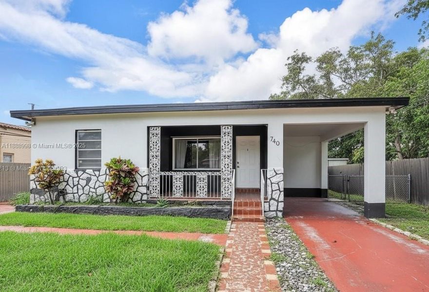 Charming 3/2 in Prime Miami Location!
Discover potential at 740 NW 42nd St — a 3-bed, 2-bath home with 1,362 sq ft of space on a 5,400 sq ft lot. Features include tile & wood plank floors, large living area, covered porch, fenced yard, and a detached storage building. No HOA! Minutes from Midtown, Wynwood & Design District. Walking distance to local amenities, schools, parks, and transit options. Easy access to highways and major thoroughfares. Great opportunity to personalize or invest!