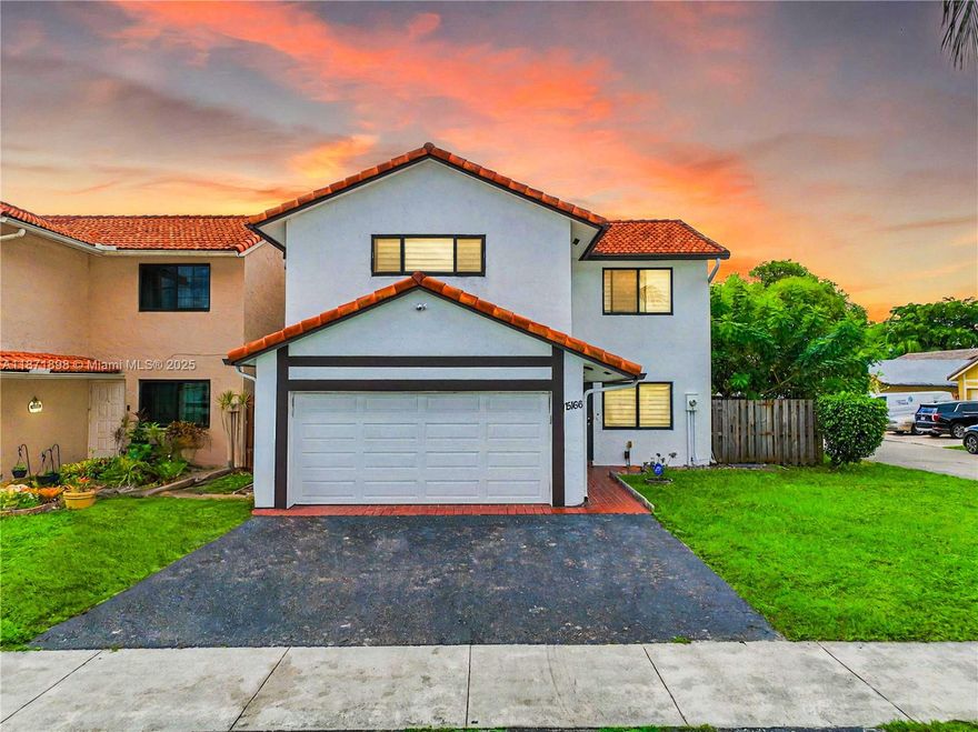 Welcome to this corner single-family home in the desirable Hammocks community featuring 4 bedrooms, 2 bathrooms, and a den. Ideal for first-time buyers or investors. Sold as-is, this home offers an open and spacious floor plan connecting the living, family, dining, and kitchen areas. Upstairs, the large primary suite includes its own bathroom. Impact windows and doors for storm protection. A two-car garage with an extended driveway. While the property needs some TLC, it offers tremendous potential. This is a Short sale and is subject to the lender's final approval. Low HOA! Community features resort-style amenities: pools, tennis courts, walking trails, and more. Located near major highways, shopping, hospitals, and top-rated schools. Explore the 3D tour today. May the Force be with you!