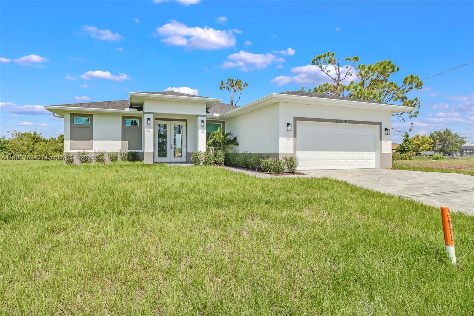*NEW CONSTRUCTION ON A CORNER LOT, To be completed by MID AUGUST, 2023* Welcome to the Rincon Model Home! This new beautiful, modern open floor plan concept includes: Nearly 1,700 Sq Ft of Living Area, 3 Bedroom + Den, 2 Bathrooms, 2 Car Garage, 10' Tray Ceilings, 8' Tall Doors, Ceiling Fans, Impact Doors & Windows, Kitchen w/ Soft Cabinets & Pantry, Quartz Counter tops, New Stainless Steel Appliances, Glass Door & Dual Sink on Master Bathroom, Paved Driveway, New Grass w/ Irrigation System, Gutters, and Well & Septic w/ Softeners. With 2,333 Sq Ft of total area and 1- 10 Warranty from 2-10 Homebuyers Warranty, this home has unique features for the growing area of Southwest Florida. If you wish to know more, give us a call!