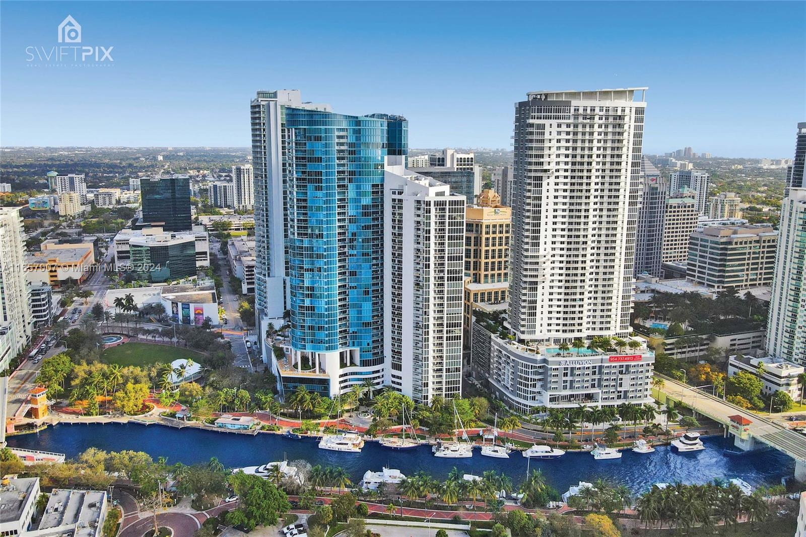 Spacious 1/1 in Las Olas River House, Fort Lauderdale's Landmark Tower.  Open floor plan and oversized bedroom and bath with separate tub and shower.  Lease amount includes Internet, Fusion TV with over 300 channels and hot water.  The only utility is FPL for electricity.  Top tier luxury tower on the banks of the dynamic New River, celebrated Riverwalk and famous Las Olas Blvd.  Walkable urban life at its best!  New Hyatt Hotel, Eddie V's, Moxies and GreenWise Grocery just steps away.  Building features huge grand lobby with Koi Pond and falling water feature.  World class fitness center, sundrenched tropical pool deck and stunning function rooms that are under renovation and will be completed last Q 2024.  (Pool is currently under renovation and hopefully will be reopened June '25.)