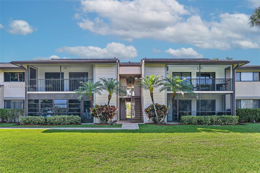 Welcome to Lakes of Delray – a highly desirable 55+ gated community offering the perfect blend of comfort, convenience, and vibrant living! This charming 2-bedroom, 1-bath unit features an open floor plan, walk-in closet, and beautiful wood flooring throughout. Freshly painted and move-in ready, it offers a warm and cozy atmosphere that truly feels like home. Surrounded by lush greenery and peaceful lakes, this active adult community is ideal for those seeking a social and engaging lifestyle. Enjoy a wide array of resort-style amenities, including a stunning clubhouse, fitness studio, game room, library, multiple pools, bathhouses, spas, tennis and pickleball courts, and more. Lakes of Delray isn’t just a place to live—it’s a place to thrive!