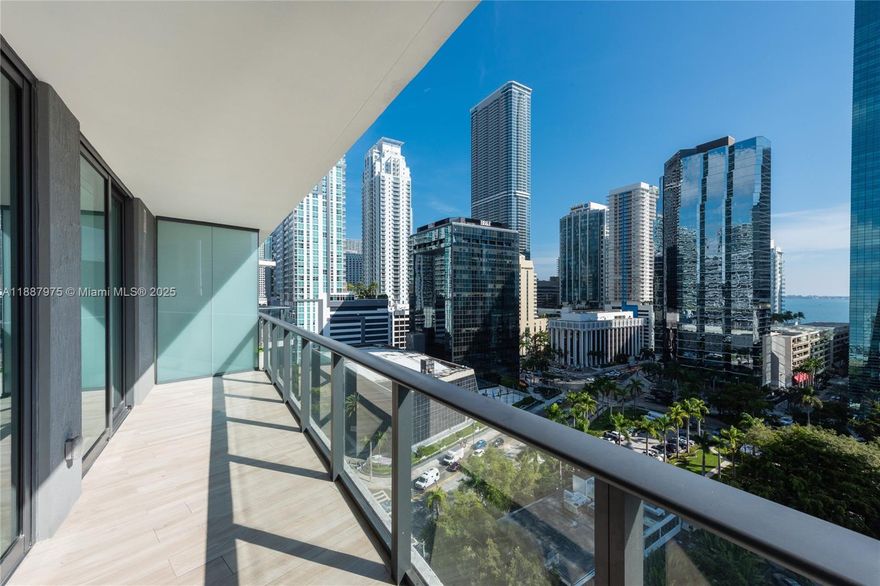 Spacious one-bedroom plus open den, two-bath residence at SLS Brickell (DUA), ideally located on South Miami Avenue just steps from top restaurants, shops, and walking distance to Brickell City Centre. This bright home features sleek tile floors, a gourmet kitchen with Bosch stainless steel appliances, and sweeping city views from the living area and balcony. The open den offers flexibility for an office or guest space. Residents enjoy unmatched hotel-style amenities: resort-style pool with poolside dining, full spa, fitness center, 24-hour concierge, valet parking, and in-room dining. Currently leased at $3,900/month until January 29, 2026.