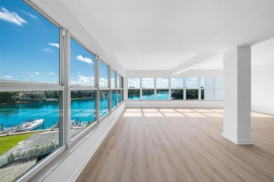 Beautifully updated 2 bedroom, 2.5 bath residence at the Blair House in Bay Harbor Islands. This spacious 1,770 sq. ft. unit features direct water views of Bal Harbour and Indian Creek Island from every room.

Interior upgrades include luxury vinyl flooring throughout, impact windows, microcement spa-style bathrooms, and an updated kitchen with quartz countertops and stainless steel appliances.

The open living and dining areas offer excellent natural light and a generous layout ideal for entertaining.

Split bedroom design provides privacy, with two large ensuite bedrooms and a separate half bath for guests.

Blair House is a classic waterfront building located close to Bal Harbour Shops, beaches, parks, and A-rated schools. Move-in ready and perfectly maintained. A must-see.