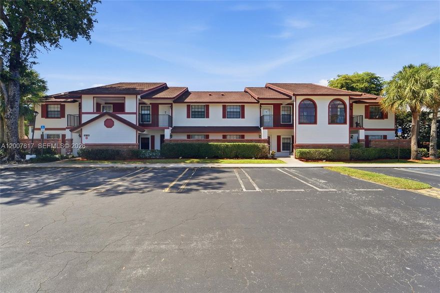 2 bedroom, 2 bath second floor condo located in the heart of Coral Springs! This bright and well maintained unit features a comfortable layout with plush carpeting in the living areas and bedrooms, complemented by tile flooring in the kitchen, hall and bath areas. The primary suite offers a walk-in shower, while the second bathroom includes a tub/shower combination. Enjoy the convenience of an in-unit washer and dryer and a kitchen equipped with stainless steel appliances.
Ideally situated in a prime location within walking distance to restaurants, hospitals, library, shopping, banks, and houses of worship. The community is well-maintained, with buildings currently being freshly painted, and a charming park just around the corner. A fantastic opportunity for easy, low-maintenance living! Truly a must-see! Small pet allowed. Renting after a year owned.