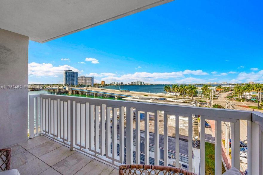 Stunning Biscayne Bay and Intracoastal views from this spacious 2b/2b residence in Villa Bay Vista Condominium. Tiled floors throughout, impact windows, newer kitchen appliances and spacious balcony.  Light and bright apartment in boutique building.
