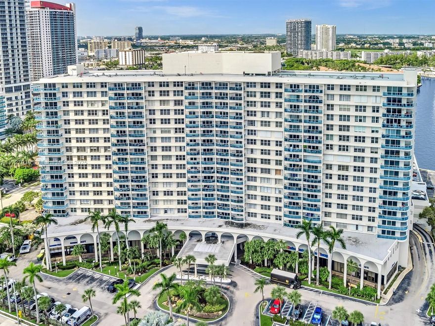 Corner 2 Bedroom 2 Bath condo located on the 7th floor in the beautiful Hallmark. This  South East facing unit boasts a large wrap around balcony so you can enjoy views of the Ocean, Intracoastal and the City Skyline. ALL SPECIAL ASSESSMENTS HAVE BEEN PAID BY SELLER. Water views from every bedroom.  All windows, balcony and balcony doors have been replaced with Impact glass. Bonus window in the kitchen.  Sold with Storage unit and assigned covered parking space in garage. HOA dues include Internet, Cable and Water. Able to rent immediately The Hallmark is a luxury building offering: 24/7 security, Valet, On site management, Courtesy bus to nearby shopping, Heated pool, Saunas, Gym, event rooms and so much more.  
Across the street from the Beach, close to Shopping, Restaurants & Airports.