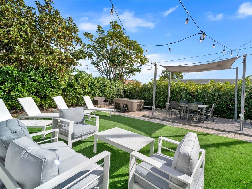 Available short term fully furnished: minimum 30 days Great cozy home for up to 13guests, 5 minutes from Hallandale Beach & Hollywood Oceanfront, with its miles of boardwalk along the sandy beach; located a few min from Gulfstream Park at the Villages & a short drive to Aventura Mall. This property has 4 nice size bedrooms . Gorgeous bathrooms. Kitchen opens to the entire living/dining/media room, jacuzzi in the back yard, bbq  great layout .Amazing backyard to enjoy Beatiful stay or vacations , PRICE for year lease