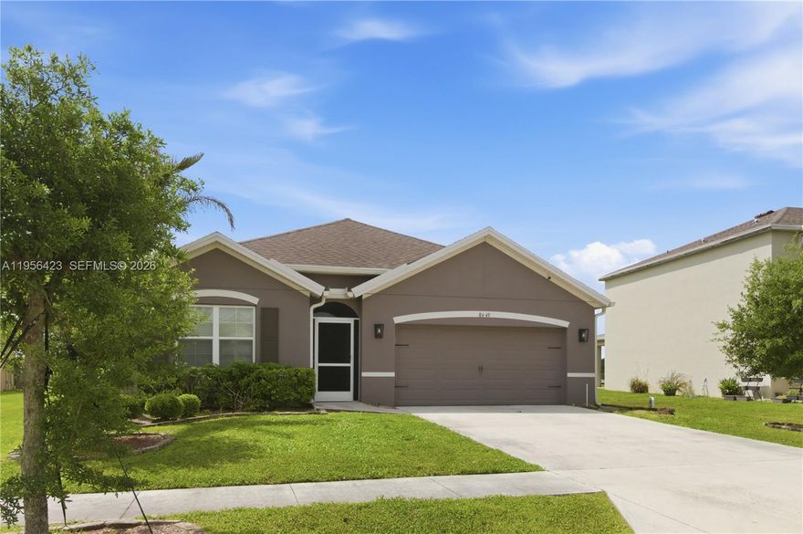 Beautiful 4-bedroom, 2-bath home in Fort Pierce offering 1,934 sq ft of living space. Built in 2019, this well-maintained property features a 2-car garage and stunning lake views. Spacious layout with modern finishes, perfect for comfortable living and entertaining. Seller motivated