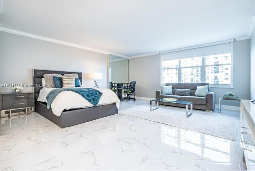 Fully renovated Available November 1 2025 for annual or short term. The largest studio in the building. OCEAN VIEW. No balcony. The unit is fully renovated and completed with Good shape FURNITURE. Comfortable Queen size bed with adjustable base, sofa can be converted in a bed , high end updated bathroom and appliances. Wave Condominium - is 24h secured oceanfront building with full amenities: heated pool, jacuzzi, GYM, billiard room, attended beach service, 24h valet, café and store. Close to Fort Lauderdale airport, Popular Boardwalk, shopping Malls. Condo is Available for Short Term Rent $2700 or annual at $2500 starting November 1 2025. No pets.