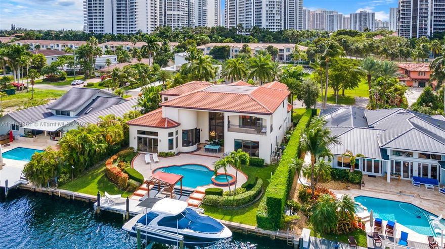 Golden Isles waterfront home built 2008 and in original condition with northern exposure.  Beautiful water views immediately upon entry with a dramatic living room and volume ceilings. This 6BR/6.5BA home has two master suites and has a large fully equipped entertainer’s kitchen. Large backyard with covered terrace ideal for Alfresco dining and heated pool/spa invite you to fully soak in the South Florida lifestyle. Ocean access and no fixed bridges make it ideal for the boating enthusiast. Circular driveway and 2-car garage. Centrally located between Miami and Fort Lauderdale and close to shops, restaurants, beaches and more. Seller is selling this home in "As-Is" condition with no credits at closing for anything.