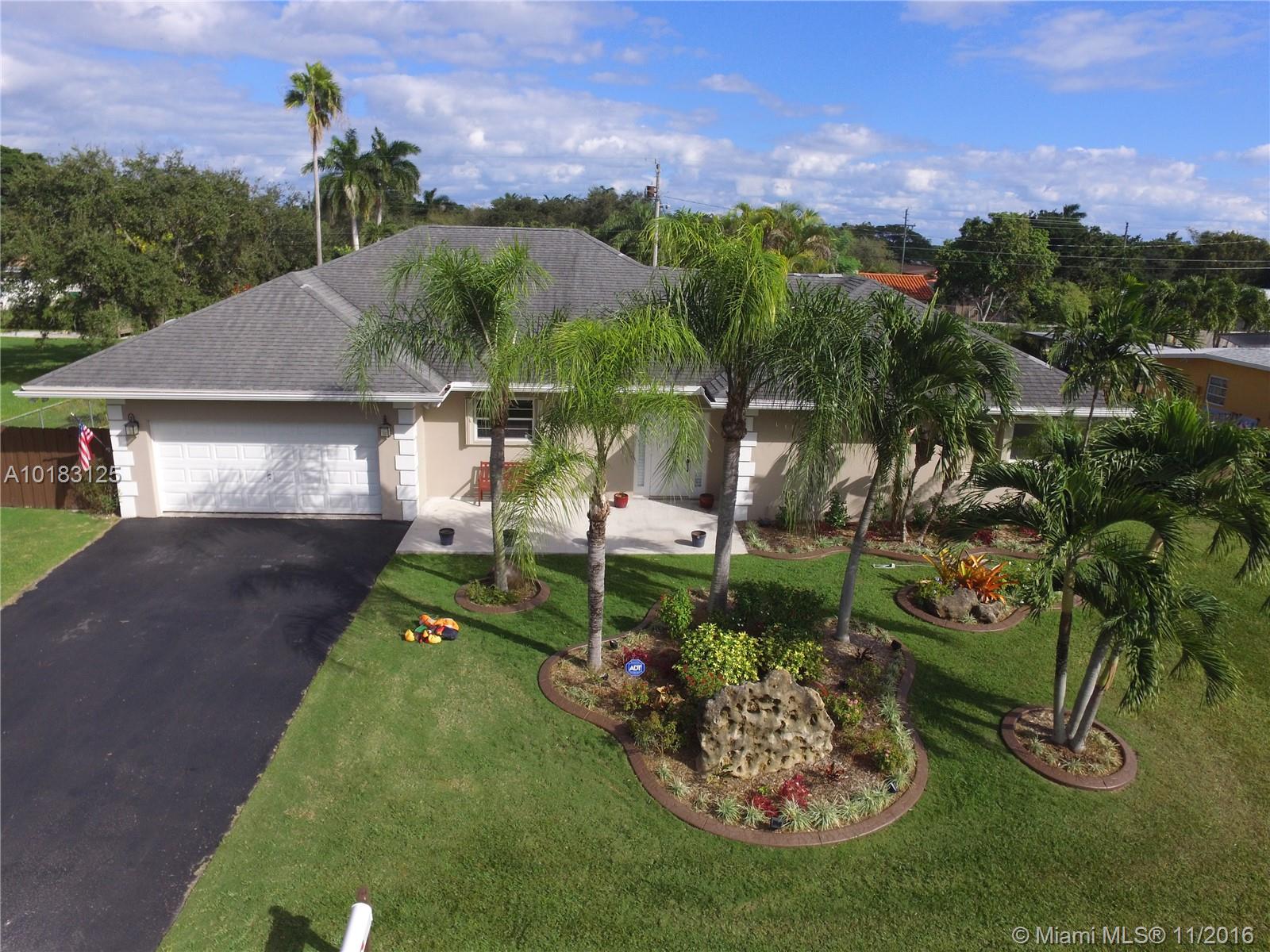 Come see this beautiful 4 bedroom 2.5 bath Palmetto Bay "bigger than tax roll with 3093sf livable under AC" home featuring huge updated kitchen, high ceilings, oversized lot, 2 car garage, plantation shutters, newly remodeled half bath and second bath, with big closets and accordion shutters with landscaping, alarm, AC maintenance & pest control included in rent. Basically, everything you need to feel right at home. Available Jan 1st. Call Now!!