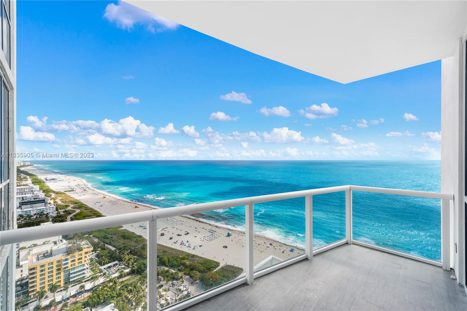 Overlooking the prized sands of South of Fifth, #3401 welcomes you home to endless ocean views and the desirable coastline. Settle into true bliss as you embrace life at its finest right here atop the warm Floridian sunshine framed by glossy shoreline waterscapes. A private elevator foyer opens to 3,000 sqft 3 bed + den layout with glass walls highlighting the sensational vistas. Singular opportunity to tailor your beachfront jewel in the coveted Continuum, which sets the standard in 5star luxury resort living. Continuum 12 acres boast, private beach club, three tennis courts, two pools, outdoor restaurant, gym, spa, concierge, more. #3401 is ready to welcome you to oceanfront paradise – all just steps away from world-class dining, shopping & entertainment options for utmost convenience!