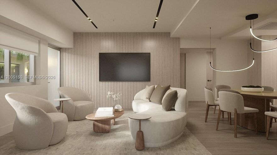 Introducing Villa Sofia, Miami's original pied-à-terre reimagined. A beloved destination for the affluent and bon vivant since 1959, this architectural gem is being thoughtfully
reinvented for modern luxury in the exclusive South of Fifth neighborhood. With only 21 residences and no rental restrictions, Villa Sofia offers rare flexibility for owners and
investors alike. Residence #107/108 features a thoughtfully laid out 3 bed/2 bath + den with 1308 interior sq ft + 309 sq ft of outdoor space, showcasing an efficient layout and
refined contemporary finishes. Residents will enjoy curated amenities including a rooftop bar, pool, outdoor gym, and lounge - ideal for relaxing, working, or entertaining. Residents
will also have access to beach service. Completion estimated for the end of 2026.