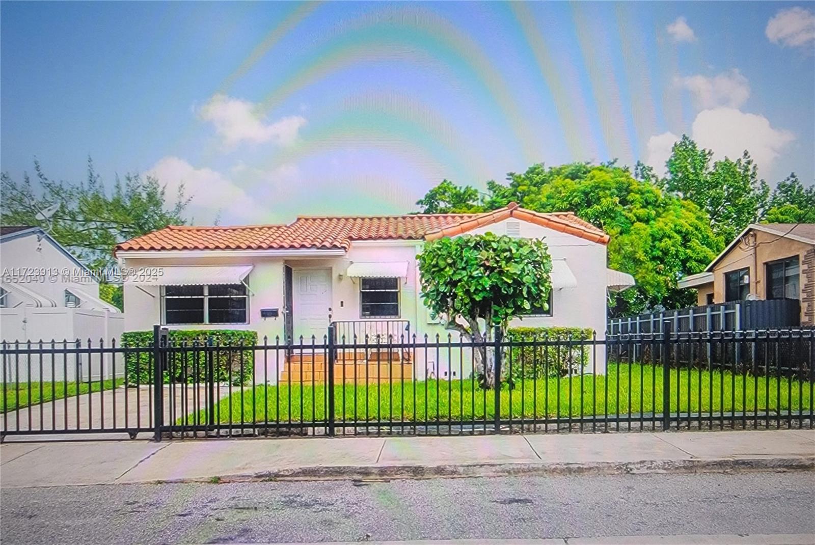 Charming 3-bedroom, 2-bathroom single-family home. This beautifully maintained property features a spacious 1,520 sq. ft. layout with an open living and dining area, perfect for entertaining. The bright and functional kitchen leads to a large family room. The home boasts a south-facing front exposure, ensuring plenty of natural light. Additional highlights include a gated driveway and a large gated backyard with sprinkler system, perfect for family gatherings. Property has brand new AC and New roof is currently being installed.