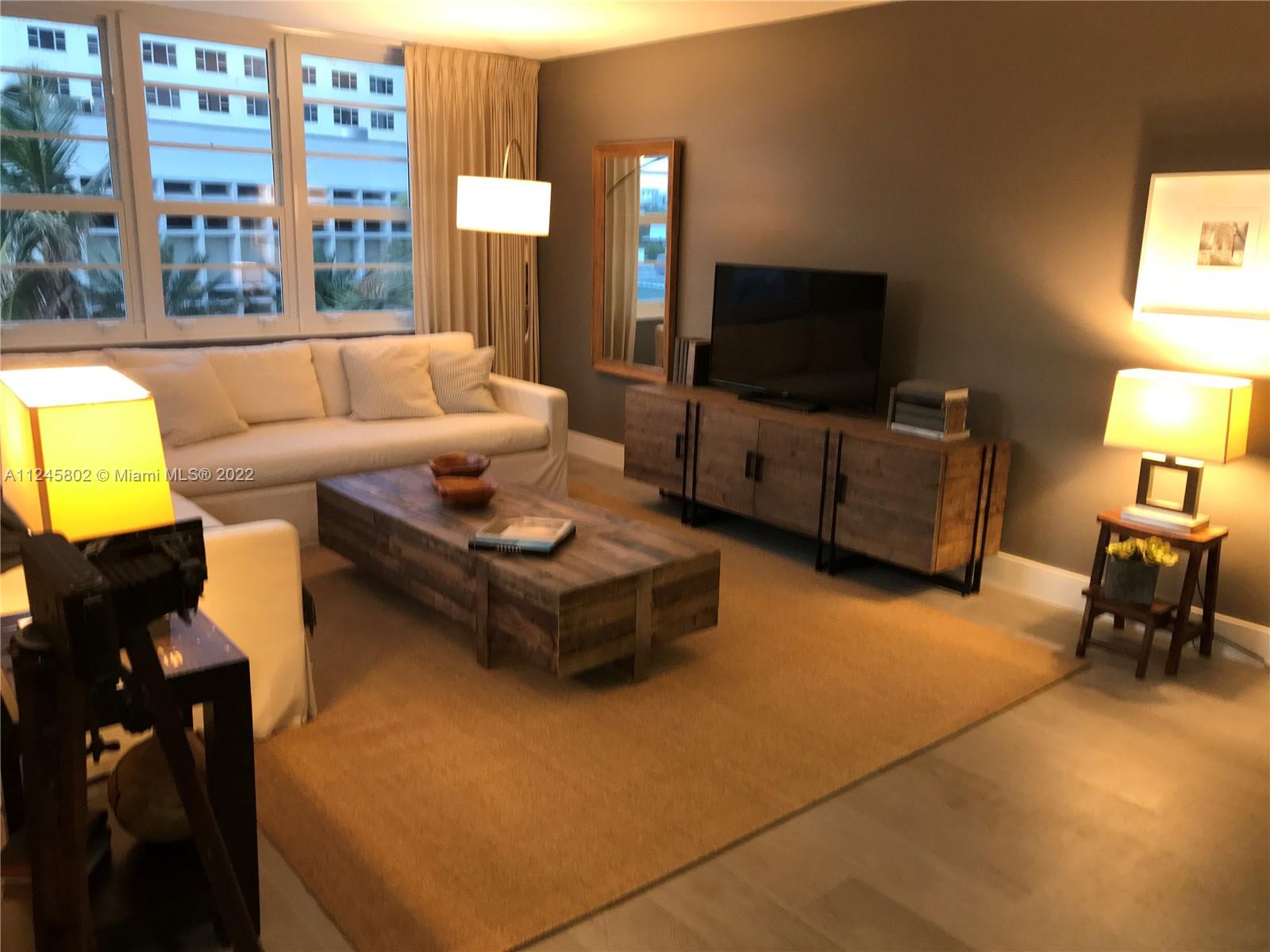 SPARKLING NEW CORNER UNIT WITH LOT'S OF NATURAL LIGHT, TOTAL AND HIGH END RENOVATION. FULLY AND VERY TASTEFULLY FURNISHED. BRAND NEW KITCHEN AND BATHROOM. ENJOY OCEAN FRONT LIVING AT IT'S BEST! HUGE POOL, OCEAN FRONT GYM, 24-H SECURITY, BEST LOCATION IN SOBE, JUST OPPOSITE THE RITZ CARLTON HOTEL. LONG TERM PREFERRED, 30 DAYS MIN.