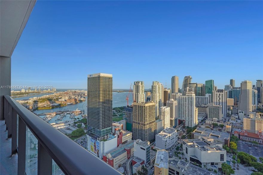 This newly constructed, fully furnished luxury residence is the best-priced 1-bedroom, 1-bathroom option in the building. Located on a high floor, the unit offers breathtaking views of the Miami skyline and Biscayne Bay, with stunning water views. The 1-bedroom, 1-bathroom home features Sub-Zero and Wolf appliances, along with a beautifully upgraded kitchen with Terrazzo countertops. An investor’s dream, offering no rental restrictions and currently enrolled in the hotel program, generating income. Residents enjoy access to premium amenities, including gym, pool, spa, social room, kids room, sauna, and three restaurants. Situated in the heart of Miami, the location is close to the cruise port, sports arenas, the financial district, parks, and the city’s best attractions.