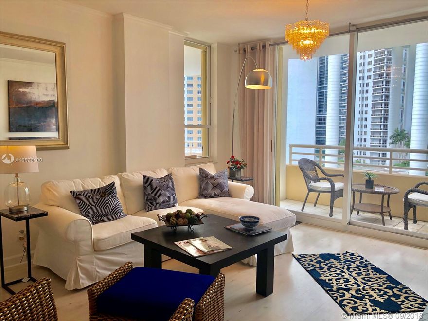 Magnificent very large 1 bedroom, 1.5 bath, fully furnished and equipped, including bedding, towels, small kitchen appliances, dishes, etc. ALL purchased new, for a new tenant. Exquisite and very comfortable, nice water and garden views. Extensive list of amenities, with tennis courts, gym, just remodeled heated pool, squash courts, concierge, complimentary valet parking for residents and guests. (Sorry, no pets)