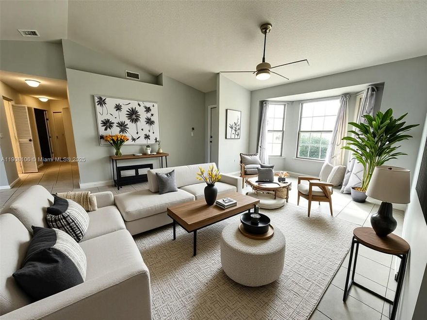 Single-story lakefront rental in Catalina West, 3/2/1. This home features tiled/laminate flooring, remodeled kitchen and baths, a 1-car garage, and an amazing lake view from the spacious backyard. Enjoy the jogging path along the lake, community pool, and playground.Near Homestead Air Reserve Base (ARB). Pets are allowed with a pet deposit and must be under 20 lbs. Non-smokers only. Credit, background check, and employment verification required for all applicants. Associaton only allows 2 cars.