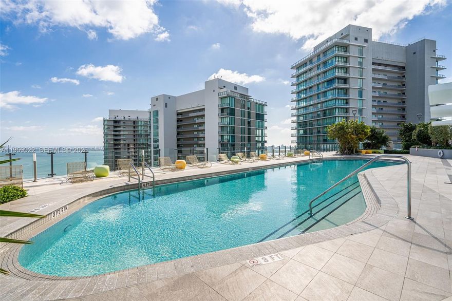 Reduced! Bright and well-laid-out furnished residence at Paraiso Bayviews in Edgewater. This unit offers a practical split floor plan with two bedrooms and two bathrooms, providing good separation between living and sleeping areas. Floor-to-ceiling windows bring in plenty of natural light and open to a private balcony with city and partial bay views. The open kitchen features modern cabinetry, quartz countertops, and integrated appliances, connecting easily to the living and dining area.
The primary bedroom includes ample closet space and a private bathroom with dual sinks and a glass-enclosed shower. The second bedroom works well for guests, a home office, or flexible use. Some areas of the unit feature carpeting, adding comfort to the bedrooms, while the main living spaces maintain a clean, modern feel. In-unit washer and dryer included. The unit is furnished, vacant, and move-in ready, and includes one assigned parking space.
Paraiso Bayviews offers multiple pools, a rooftop pool, fitness center, spa, tennis courts, theater room, business center, children’s playroom, and 24-hour front desk. Convenient location near Midtown, Wynwood, the Design District, Downtown, and Miami Beach.
Owner will consider a 6-month lease.