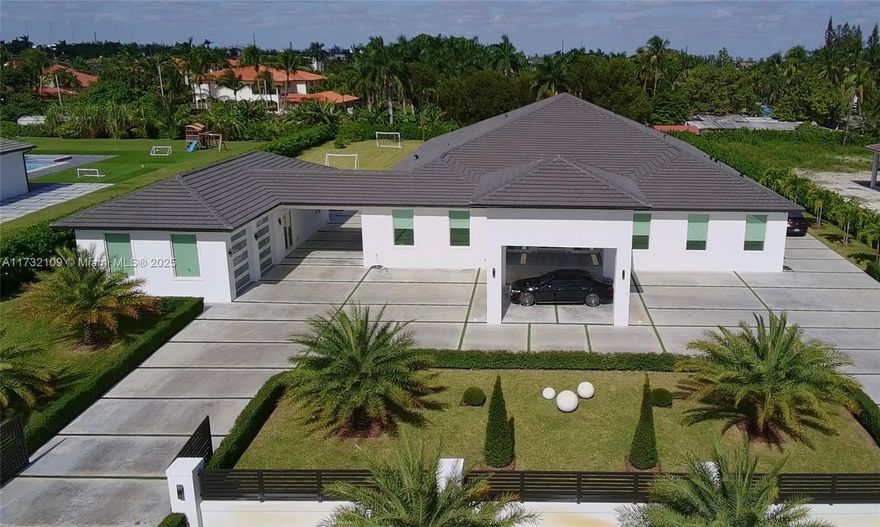 BRAND NEW executive luxury home 6bed/6bath 7800SQ FT a true gem nestled in Hialeah Gardens Estates offering the perfect blend of elegance, space, & privacy. As you step inside, you’ll be greeted by soaring high ceilings & an abundance of natural light pouring through impact windows, creating a bright & airy atmosphere. Every corner of this residence has been thoughtfully designed for both comfort & style, from the extra-large bedrooms to the meticulously crafted executive kitchen ideal for gourmet cooking. Step outside to your very own private oasis featuring a saltwater pool, with ample space for outdoor gatherings. The oversized lot ensures the utmost privacy. This exceptional property comes with a separate guest house. No HOA & great schools. Seller motivated, listed at appraised value.