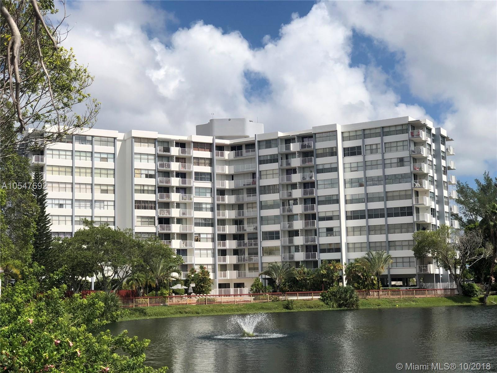 Beautiful 1 bedroom , 1 bath with balcony looking at lake on that 5 floor , Super spacious unit everything is excellent condition, porcelain floors , kitchen is huge with granite counter and new appliances , well-maintained building / Centrally located minutes from US 1 and I 95 & Aventura Mall , closed to the beach , Unit included one storage space / Great amenities Gym,, beautiful pool and Jacuzzi, security on premises, overlooking lake . easy to show ..