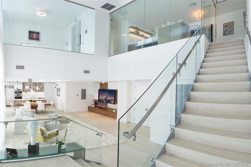 A must see spectacular 2 story penthouse in the heart of Midtown Miami. Completely gut renovated with top of the line finishes including a new kitchen and bathrooms, glass walls, and lighting. Amenities include a large pool area with Jacuzzi, BBQ area, full gym with yoga room, sauna, steam room, and concierge. Walk outside and enjoy shopping, restaurants, hair salons, coffee shops, and more just steps from the lobby entrance.