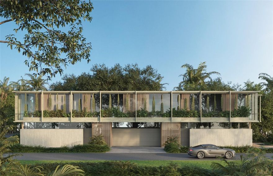 Spacious 4 bedroom, 5 bathroom pre construction townhome with 2,781 SF of interior living space. Modern design will feature an open floor plan, floor-to-ceiling windows, and high-end finishes throughout. Each unit includes a private side yard and swimming pool, perfect for relaxing or entertaining. Estimated completion Q1 2027. Conveniently located near parks, top-rated schools, and dining in Coconut Grove.
