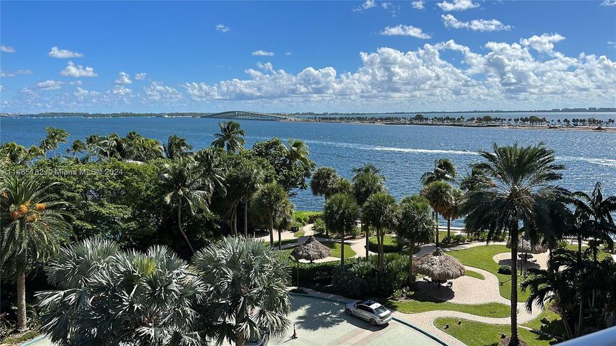 Unobstructed water views from every room floor to ceiling windows throughout, spacious floor plan 2 bedrooms 2 bathrooms unit. Costume made open kitchen with top of the line appliances. Washer and dryer integrated on kitchen, Beverage Center. Italian design closet on master room. Murphy queen bed on second bedroom, lot of closet spaces. assigned parking space. Utilities included on rent AC, WiFi, water. Building amenities include heated pool, BBQ's area, hot top, social room, gym, tennis courts, children play area, convenience store, package room, library, EV charging stations, 24 hours security, Valet parking, Guard gate entrance. Close to I-95 and all that Brickell has to offer within walking distance to shops, cafes, restaurants and financial center. Agent owner.