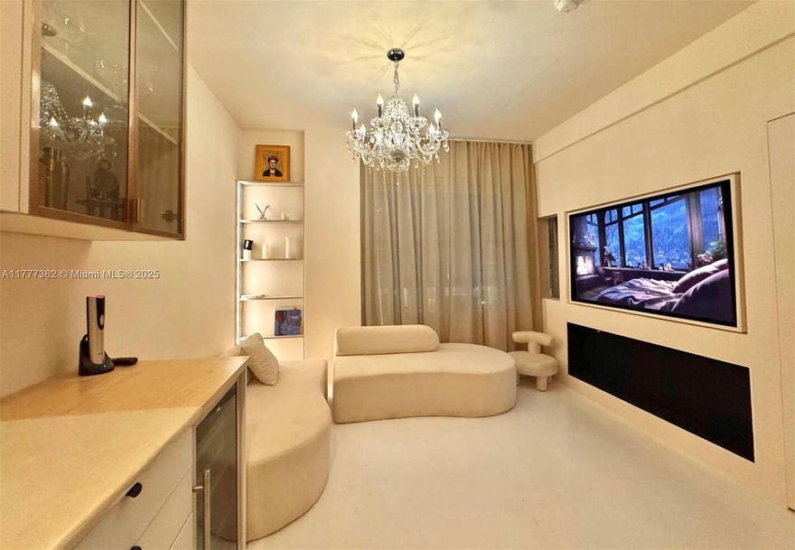 Enjoy a unique experience in South Beach on this meticulously remodel one bedroom featuring a full size kitchen, matte white high end refrigerator, wine cooler, fireplace and high end shower with double sinks and custom mirrors. High end furniture and a very private bedroom with double size bed and blackout curtains. 1 block to the ocean and steps from South Pointe Park. Available June 1 for 3 to 6 months.